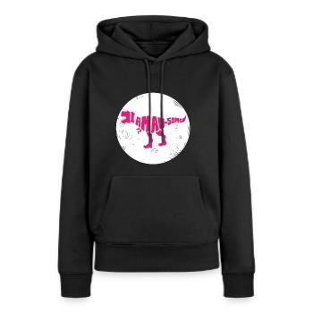 Dinosaure. Je suis un style génial. Animaux. Préhistoire - Sweat à capuche Premium bio Femme - noir - Devant - Julia (174cm)