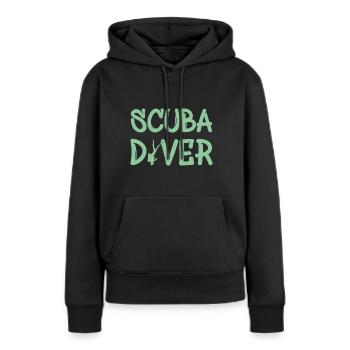 scuba diver - Frauen Premium Bio Hoodie - Schwarz - Vorne - Julia (174cm)