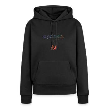 Music Swing - Frauen Premium Bio Hoodie - Schwarz - Vorne - Julia (174cm)