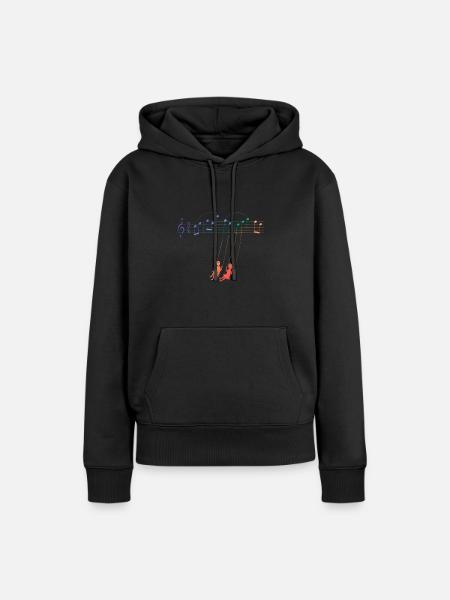 Music Swing - Frauen Premium Bio Hoodie - Schwarz