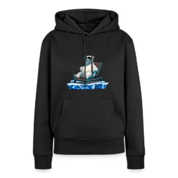 Eisbär Sonnenbrille Sonnenliege Eisscholle - Frauen Premium Bio Hoodie - Schwarz - Vorne - Julia (174cm)