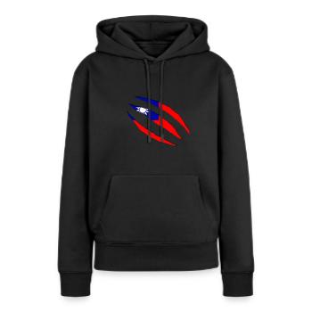 taiwan - Frauen Premium Bio Hoodie - Schwarz - Vorne - Julia (174cm)