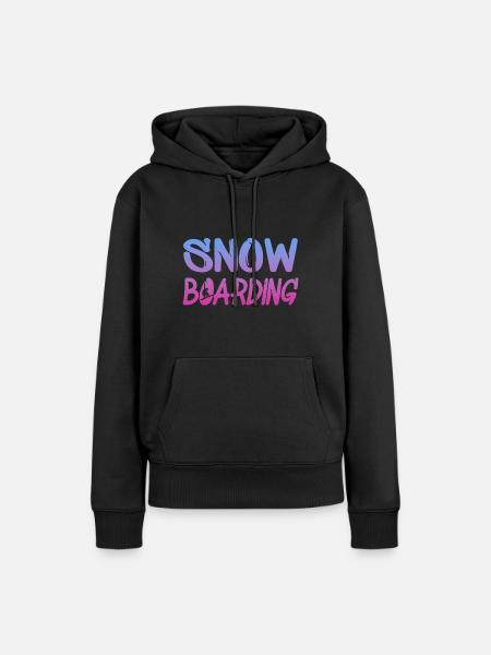 snowboarding boarden - Frauen Premium Bio Hoodie - Schwarz