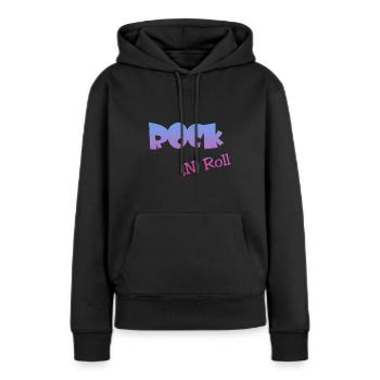 Rock n Roll - Frauen Premium Bio Hoodie - Schwarz - Vorne - Julia (174cm)