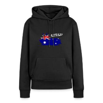 Australien Australia - Frauen Premium Bio Hoodie - Schwarz - Vorne - Julia (174cm)