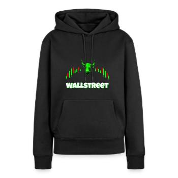 Wallstreet - Frauen Premium Bio Hoodie - Schwarz - Vorne - Julia (174cm)