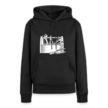Mechaniker - Frauen Premium Bio Hoodie - Schwarz - Vorne - Julia (174cm)