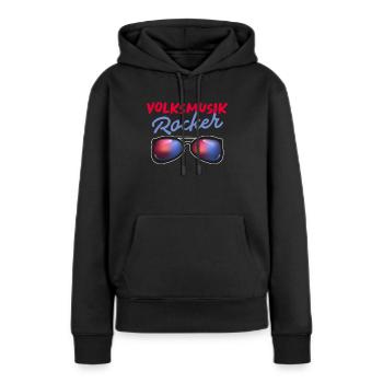 Musique folklorique Rocker Percussion Tshirt Dames Messieurs - Sweat à capuche Premium bio Femme - noir - Devant - Julia (174cm)