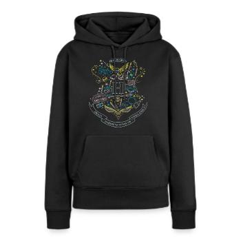 Harry Potter Hogwarts Elemente - Frauen Premium Bio Hoodie - Schwarz - Vorne - Julia (174cm)