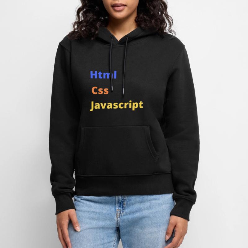 Html css javascript Sweat à capuche Premium bio Femme