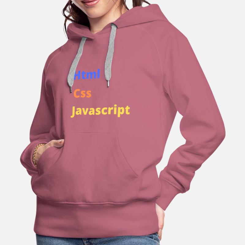 Html css javascript Sweat à capuche Premium bio Femme