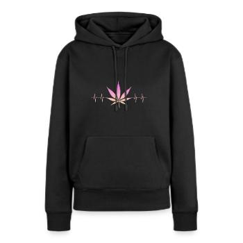 Kiffen Kiffer Stoner Weed Gras - Frauen Premium Bio Hoodie - Schwarz - Vorne - Julia (174cm)