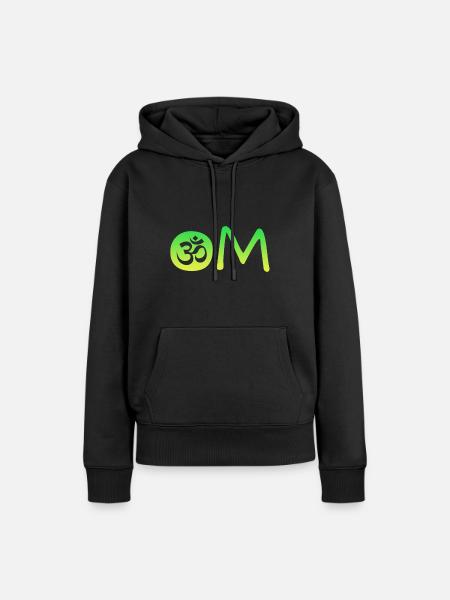 Om Namaste - Frauen Premium Bio Hoodie - Schwarz
