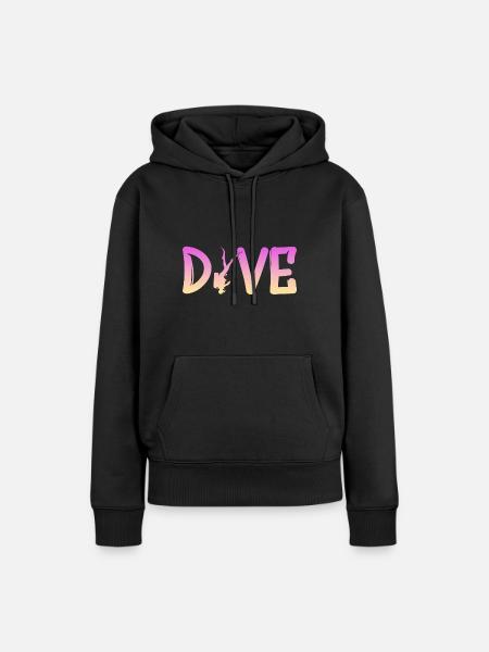 tauchen - Frauen Premium Bio Hoodie - Schwarz
