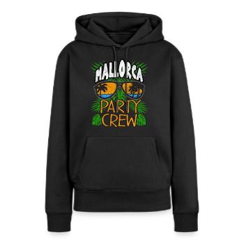 Mallorca Shirt - Sweat à capuche Premium bio Femme - noir - Devant - Julia (174cm)