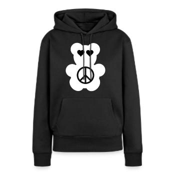 Festival Bear - Sweat à capuche Premium bio Femme - noir - Devant - Julia (174cm)