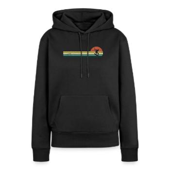 Kitesurf Vintage Kitesurf Kitesurf Kite kiteing - Sweat à capuche Premium bio Femme - noir - Devant - Julia (174cm)