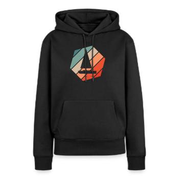 Voilier Sailor Sailing Ship Vintage - Sweat à capuche Premium bio Femme - noir - Devant - Julia (174cm)