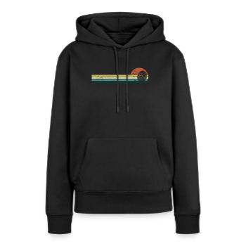 Archer Retro Archer Idée Cadeau - Sweat à capuche Premium bio Femme - noir - Devant - Julia (174cm)
