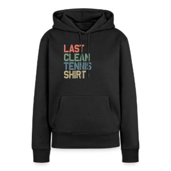 Letztes sauberes Tennis Shirt - Frauen Premium Bio Hoodie - Schwarz - Vorne - Julia (174cm)