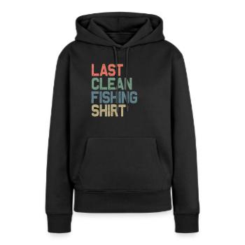 Letztes sauberes Angel Shirt Angeln - Frauen Premium Bio Hoodie - Schwarz - Vorne - Julia (174cm)