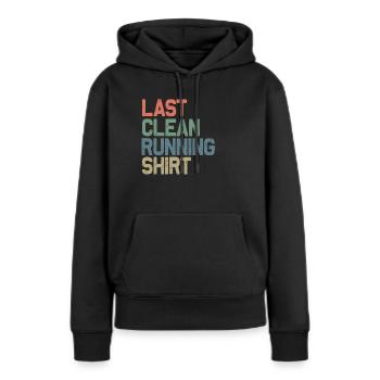 Laufen Sprüche Läufer Joggen Vintage Rennen Spruch - Frauen Premium Bio Hoodie - Schwarz - Vorne - Julia (174cm)