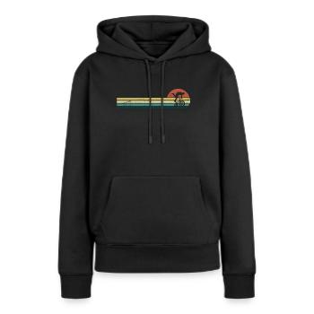 Bmx Vintage Bmxer Fahrrad Radsport - Frauen Premium Bio Hoodie - Schwarz - Vorne - Julia (174cm)