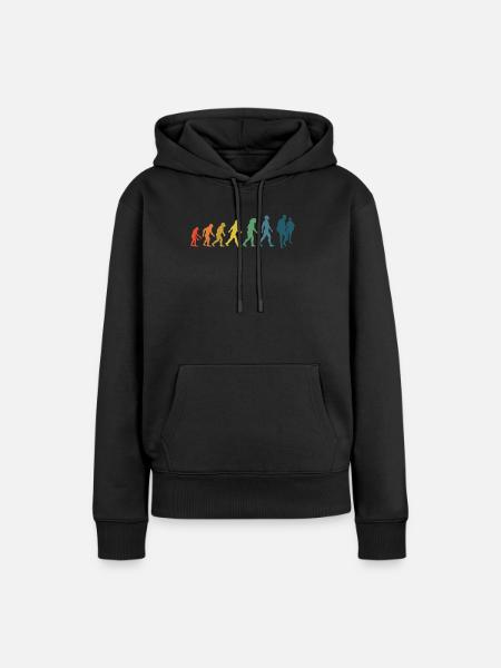 Lgbtq Rainbow Flag Gay Evolution Queer - Sweat à capuche Premium bio Femme - noir
