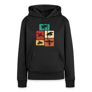 Apiculteur Vintage - Sweat à capuche Premium bio Femme - noir - Devant - Julia (174cm)