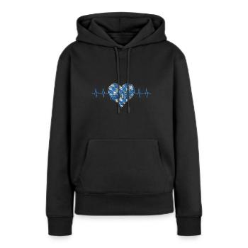 Bayern Oberbayern Minga Bavaria - Frauen Premium Bio Hoodie - Schwarz - Vorne - Julia (174cm)