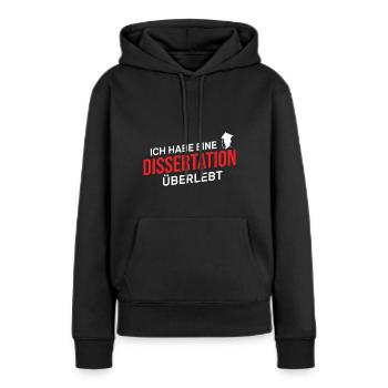Doktortitel - Frauen Premium Bio Hoodie - Schwarz - Vorne - Julia (174cm)