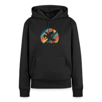 Drache Dragon Fantasy Monster Schuppe - Frauen Premium Bio Hoodie - Schwarz - Vorne - Julia (174cm)