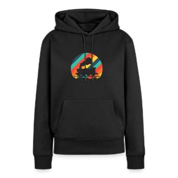 Zug Lokomotive ICE Bahn Lokomotive Eisenbahn 2 - Frauen Premium Bio Hoodie - Schwarz - Vorne - Julia (174cm)
