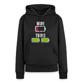 Mother with twins - Women’s Premium Organic Hoodie - black - Front - Julia (174cm)