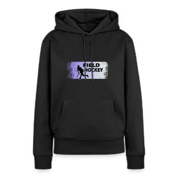 Hockey Hockey Fille Hockey sur gazon Hockey Game - Sweat à capuche Premium bio Femme - noir - Devant - Julia (174cm)