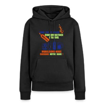 Nord-Pas de Calais ersten alcohol2 - Frauen Premium Bio Hoodie - Schwarz - Vorne - Julia (174cm)