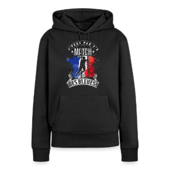 Les Bleues Fußballer. Französische Frauen-Nationalmannschaft - Frauen Premium Bio Hoodie - Schwarz - Vorne - Julia (174cm)