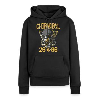 3.6 Roentgen pas terrible, pas terrible Tchernobyl - Sweat à capuche Premium bio Femme - noir - Devant - Julia (174cm)