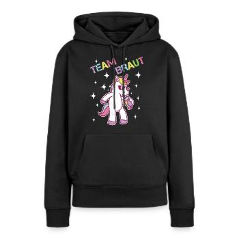 TEAM BRAUT JGA Junggesellinnnenabschied Einhorn - Frauen Premium Bio Hoodie - Schwarz - Vorne - Julia (174cm)