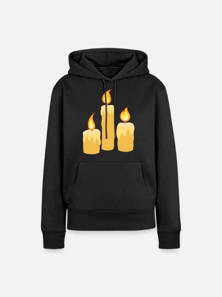 Kerze - Frauen Premium Bio Hoodie - Schwarz
