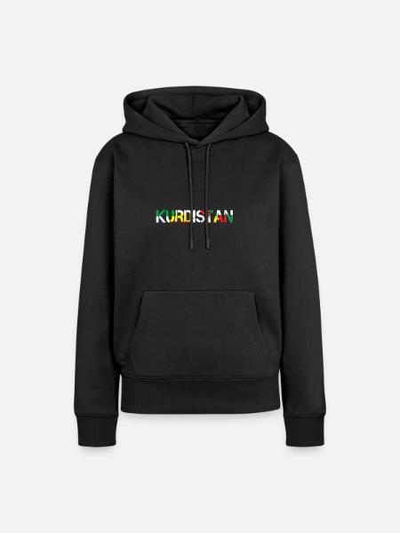 Kurdistan Kurdish Flag Rojava Berxwedan Kurdisch - Dame Premium hoodie, økologisk bomuld - sort