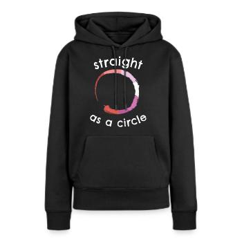 Straight Lesbian - Frauen Premium Bio Hoodie - Schwarz - Vorne - Julia (174cm)