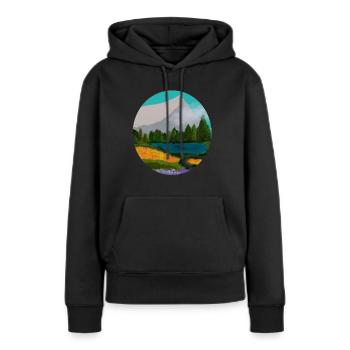 Patagonien - Frauen Premium Bio Hoodie - Schwarz - Vorne - Julia (174cm)