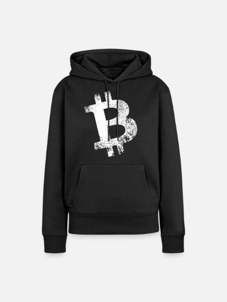 Bitcoin Krypto - Frauen Premium Bio Hoodie - Schwarz