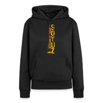 Sojus Rakete Sowjetunion - Frauen Premium Bio Hoodie - Schwarz - Vorne - Julia (174cm)