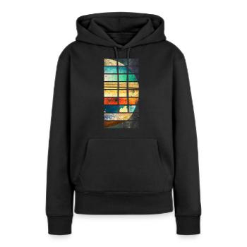 Planètes du système solaire - Sweat à capuche Premium bio Femme - noir - Devant - Julia (174cm)