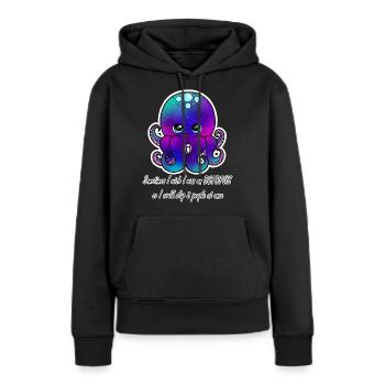 Pieuvre - Sweat à capuche Premium bio Femme - noir - Devant - Julia (174cm)