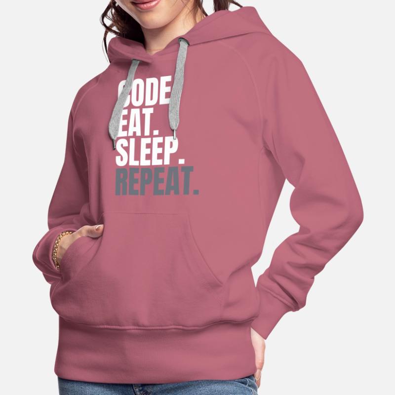 Code eat sleep repeat - Programmer Shirt Coding Women’s Premium Organic Hoodie