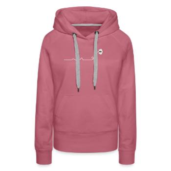 Biene - Frauen Premium Bio Hoodie - Malve - Vorne - Isabella (175cm)