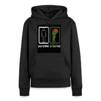 Militärpolizei Streitkräfte Mariens Navy Kriegsgeschenk - Frauen Premium Bio Hoodie - Schwarz - Vorne - Julia (174cm)